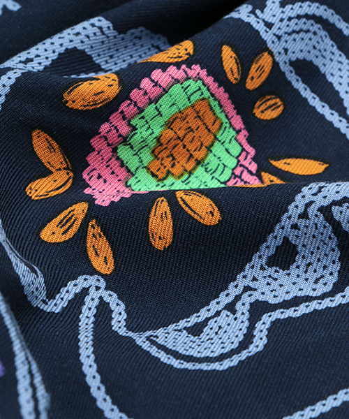 チチカカ（チチカカ）の「ガーランドプリントワンピース（ワンピース・レディース・ネイビー/アイボリー・FREE）」の4枚目の写真