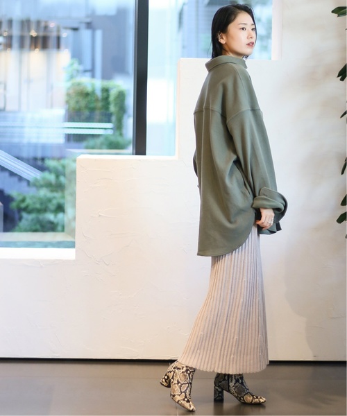 R JUBILEE（アールジュビリー）の「【R JUBILEE for CITYSHOP】Rib slit スカート（スカート・レディース・ベージュ/パープル・SMALL）」の13枚目の写真