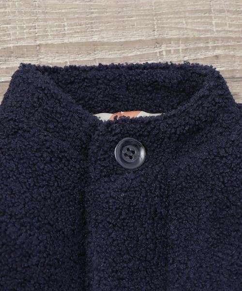 coen(コーエン)の「【coen キッズ / ジュニア】中綿プードルボアコート(ボアジャケット)(ノーカラージャケット・キッズ・ベージュ/ネイビー・110/130/150)」の20枚目の写真