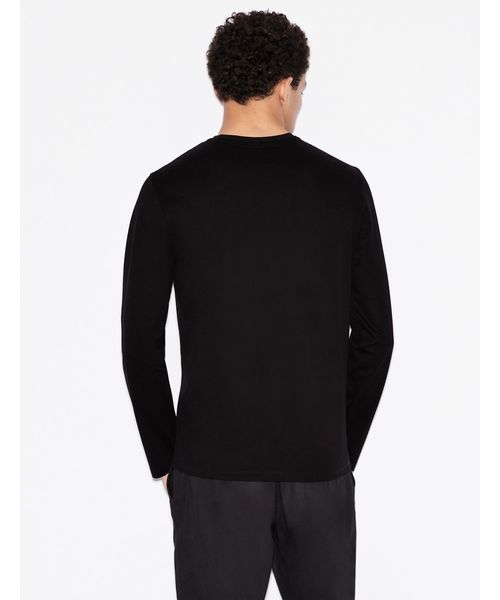 ARMANI EXCHANGE(アルマーニエクスチェンジ)の「【A|Xアルマーニ エクスチェンジ】スクエアA|Xロゴ 長袖クルーネックTシャツ/REGULAR(Tシャツ/カットソー・メンズ・ネイビー/ブラック・LARGE/X-LARGE/X-SMALL/SMALL/MEDIUM)」の3枚目の写真