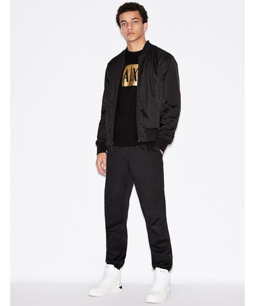 ARMANI EXCHANGE(アルマーニエクスチェンジ)の「【A|Xアルマーニ エクスチェンジ】スクエアA|Xロゴ 長袖クルーネックTシャツ/REGULAR(Tシャツ/カットソー・メンズ・ネイビー/ブラック・LARGE/X-LARGE/X-SMALL/SMALL/MEDIUM)」の4枚目の写真