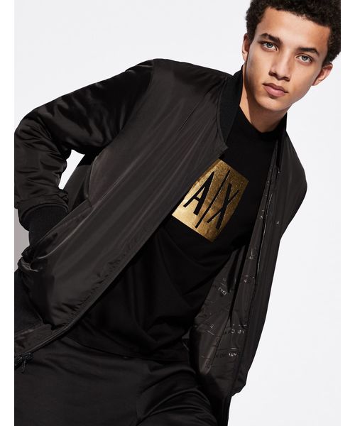 ARMANI EXCHANGE(アルマーニエクスチェンジ)の「【A|Xアルマーニ エクスチェンジ】スクエアA|Xロゴ 長袖クルーネックTシャツ/REGULAR(Tシャツ/カットソー・メンズ・ネイビー/ブラック・LARGE/X-LARGE/X-SMALL/SMALL/MEDIUM)」の5枚目の写真