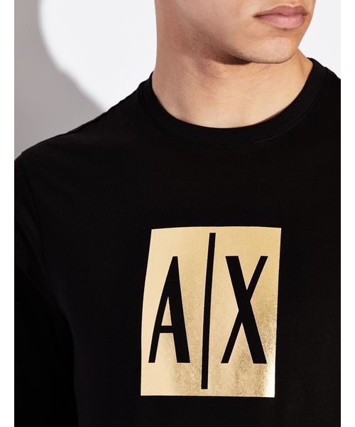 ARMANI EXCHANGE(アルマーニエクスチェンジ)の「【A|Xアルマーニ エクスチェンジ】スクエアA|Xロゴ 長袖クルーネックTシャツ/REGULAR(Tシャツ/カットソー・メンズ・ネイビー/ブラック・LARGE/X-LARGE/X-SMALL/SMALL/MEDIUM)」の6枚目の写真