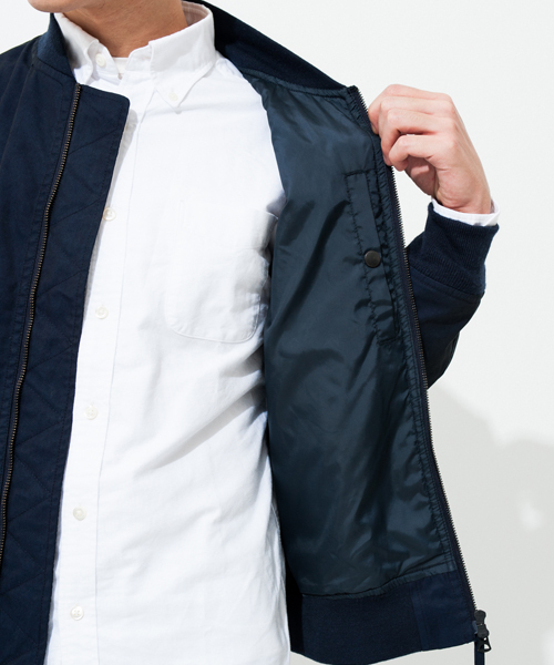 green label relaxing(グリーンレーベルリラクシング)の「△△MILI/GABA MA-1/TYPE ブルゾン ◆(ブルゾン・メンズ・オリーブ/ネイビー・LARGE/SMALL/MEDIUM)」の8枚目の写真