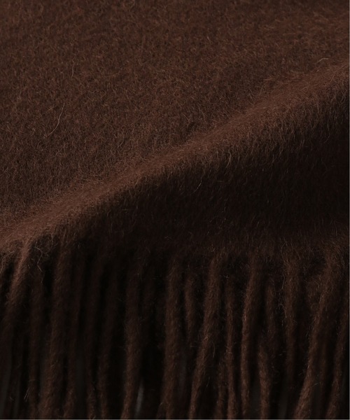 TWEED MILL（ツイードミル）の「【TWEED MILL / ツイードミル】 50cm×190cm LAMBSWOOL STOLE PLAIN（マフラー・メンズ・ライトグレー/ブラック/ブラウン/キャメル・FREE）」の5枚目の写真