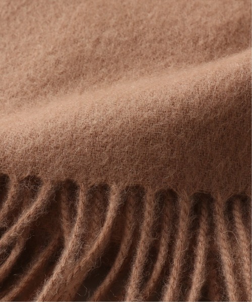 TWEED MILL（ツイードミル）の「【TWEED MILL / ツイードミル】 50cm×190cm LAMBSWOOL STOLE PLAIN（マフラー・メンズ・ライトグレー/ブラック/ブラウン/キャメル・FREE）」の7枚目の写真