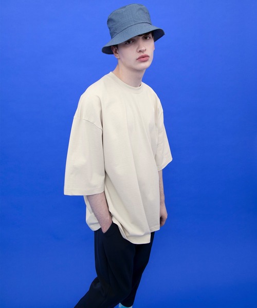 EMMA CLOTHES（エマクローズ）の「ヘビーウェイトCOTTONビッグシルエットカットソー（Tシャツ/カットソー・メンズ・ベージュ/ホワイト/ブラック・マルチサイズ）」の21枚目の写真