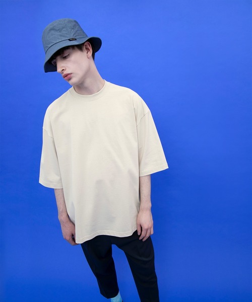 EMMA CLOTHES（エマクローズ）の「ヘビーウェイトCOTTONビッグシルエットカットソー（Tシャツ/カットソー・メンズ・ベージュ/ホワイト/ブラック・マルチサイズ）」の19枚目の写真