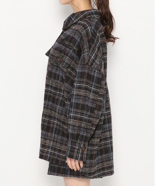 Heather（ヘザー）の「ツイードチェックロングシャツ_868753（シャツ/ブラウス・レディース・ホワイト系その他/ベージュ系その他/ブルー系その他・FREE）」の14枚目の写真