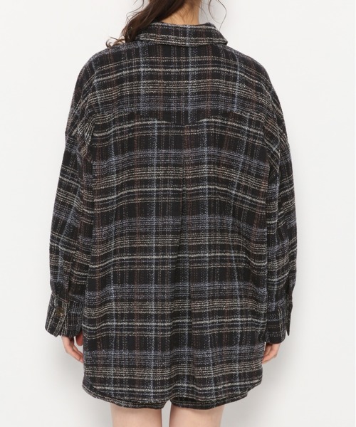 Heather（ヘザー）の「ツイードチェックロングシャツ_868753（シャツ/ブラウス・レディース・ホワイト系その他/ベージュ系その他/ブルー系その他・FREE）」の9枚目の写真