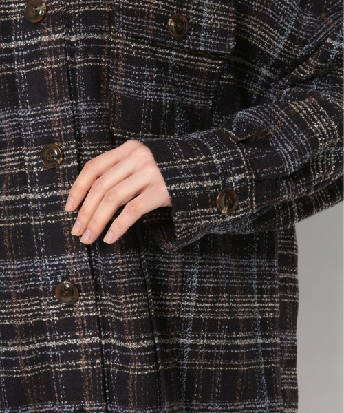 Heather（ヘザー）の「ツイードチェックロングシャツ_868753（シャツ/ブラウス・レディース・ホワイト系その他/ベージュ系その他/ブルー系その他・FREE）」の13枚目の写真