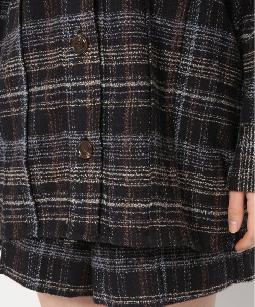Heather（ヘザー）の「ツイードチェックロングシャツ_868753（シャツ/ブラウス・レディース・ホワイト系その他/ベージュ系その他/ブルー系その他・FREE）」の11枚目の写真