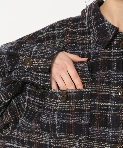 Heather（ヘザー）の「ツイードチェックロングシャツ_868753（シャツ/ブラウス・レディース・ホワイト系その他/ベージュ系その他/ブルー系その他・FREE）」の18枚目の写真