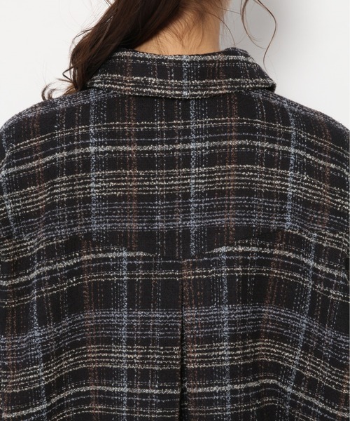 Heather（ヘザー）の「ツイードチェックロングシャツ_868753（シャツ/ブラウス・レディース・ホワイト系その他/ベージュ系その他/ブルー系その他・FREE）」の7枚目の写真