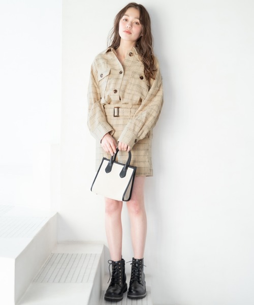 Heather（ヘザー）の「ツイードチェックロングシャツ_868753（シャツ/ブラウス・レディース・ホワイト系その他/ベージュ系その他/ブルー系その他・FREE）」の17枚目の写真