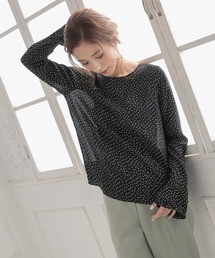 KOBE LETTUCE | ベルスリーブ手描きドットブラウス(シャツ/ブラウス)