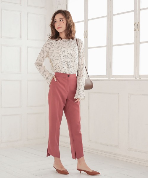 KOBE LETTUCE（コウベレタス）の「ベルスリーブ手描きドットブラウス（シャツ/ブラウス・レディース・ブラック/ネイビー/オフホワイト・FREE）」の11枚目の写真