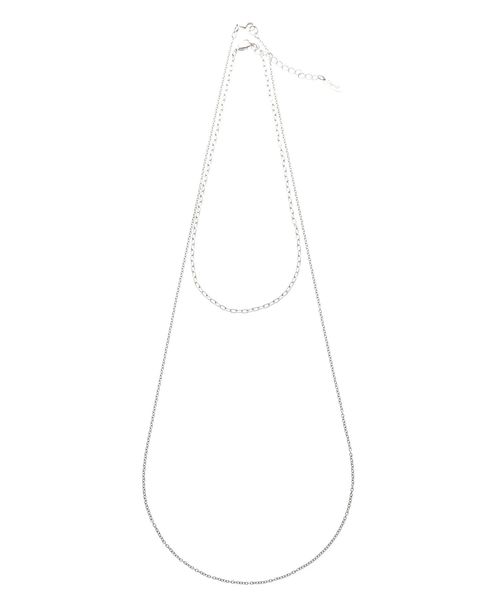 Ungrid（アングリッド）の「レイヤードチェーンネックレス（ネックレス・レディース・シルバー/ゴールド・FREE）」の2枚目の写真