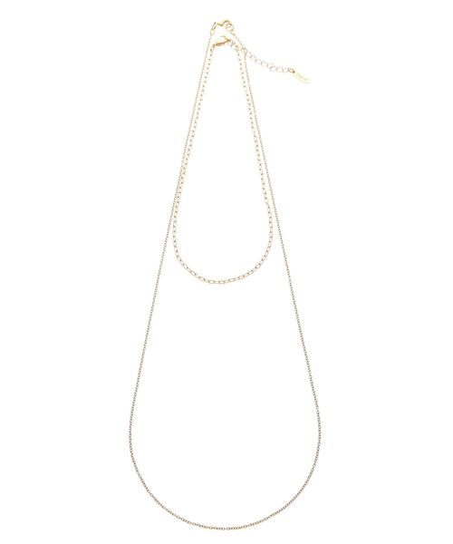 Ungrid（アングリッド）の「レイヤードチェーンネックレス（ネックレス・レディース・シルバー/ゴールド・FREE）」の5枚目の写真