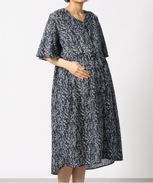 Lepsim レプシィム の マタニティ ハナガラギャザーワンピース 0187 マタニティウェア Wear