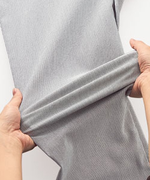 BELLUNA PLUS(ベルーナ)の「ストレッチ裾リボンクロップドパンツ股下48cm(その他パンツ・レディース・ブラック/ネイビー/オフホワイト/カーキ/その他/ストライプ/グレイッシュベージュ/ブルー系その他/グレー系その他・SMALL/MEDIUM/LARGE/X-LARGE)」の22枚目の写真
