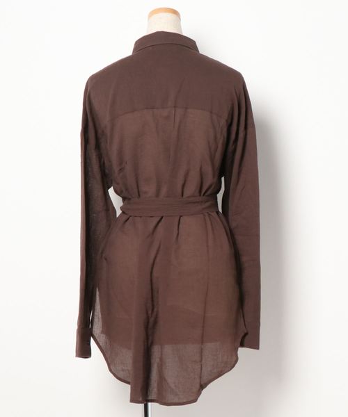 KOBE LETTUCE(コウベレタス)の「ベルト付きビッグシルエットシアーシャツ(シャツ/ブラウス・レディース・ホワイト系その他/ベージュ/ミント/アイボリー/ブラウン・FREE)」の17枚目の写真