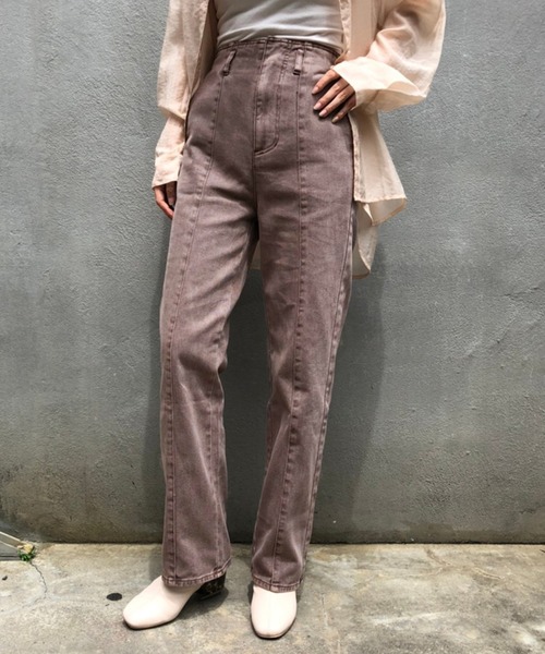 one after another NICE CLAUP(ワンアフターアナザーナイスクラップ)の「硫化デニムパンツ(デニムパンツ・レディース・モカ/ベージュ/インディゴブルー/ブルーグレー・SMALL/MEDIUM)」の14枚目の写真