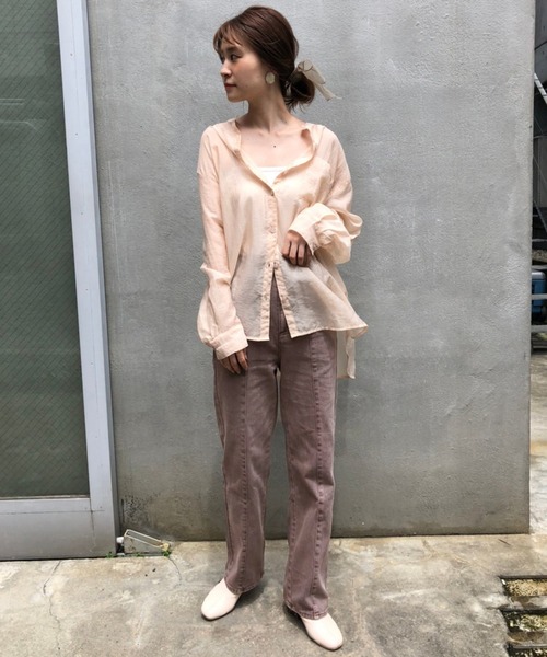 one after another NICE CLAUP(ワンアフターアナザーナイスクラップ)の「硫化デニムパンツ(デニムパンツ・レディース・モカ/ベージュ/インディゴブルー/ブルーグレー・SMALL/MEDIUM)」の16枚目の写真