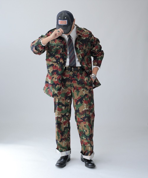 80s スイス軍 実物 アルペンカモ カーゴパンツ XL 44/80表記 MILITARY 実物 新品 デッドストック スイス軍 M-83 フィールド