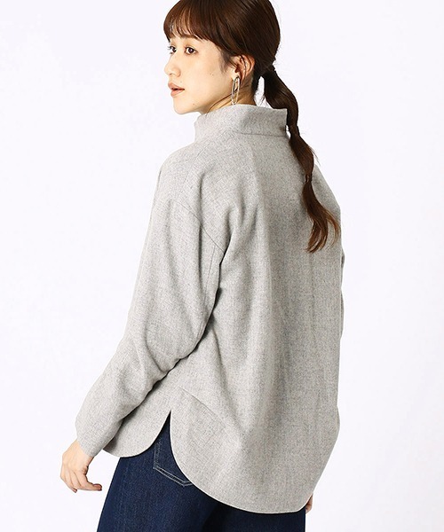 COMME CA ISM(コムサイズム)の「ショートコート(ブルゾン・レディース・ライトグレー/チャコール・LARGE/MEDIUM)」の7枚目の写真