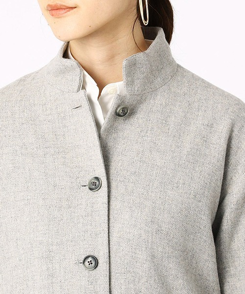 COMME CA ISM(コムサイズム)の「ショートコート(ブルゾン・レディース・ライトグレー/チャコール・LARGE/MEDIUM)」の10枚目の写真