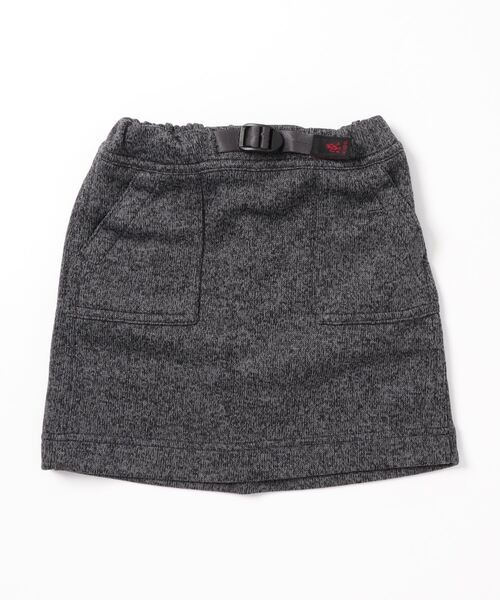 Gramicci（グラミチ）の「【63】【GRAMICCI】KIDS BONDING KNIT FLEECE MOUNTAIN SKIRT（スカート・キッズ・ブラック/ヘザーグレー/ヘザーチャコール/ダークブラウン・100/110/120/130）」の4枚目の写真