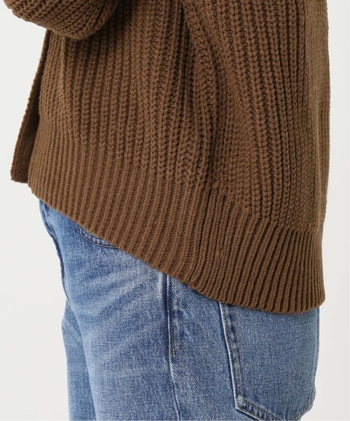 JOURNAL STANDARD relume（ジャーナルスタンダード　レリューム）の「バルキーWコードVネックショートカーディガン◆（カーディガン/ボレロ・レディース・ベージュ/ブラウン/ブルー・FREE）」の7枚目の写真