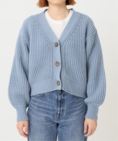 JOURNAL STANDARD relume（ジャーナルスタンダード　レリューム）の「バルキーWコードVネックショートカーディガン◆（カーディガン/ボレロ・レディース・ベージュ/ブラウン/ブルー・FREE）」の12枚目の写真