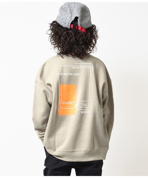 RAT EFFECT（ラットエフェクト）の「【裏起毛】ネオンプリントスーパービッグトレーナー（スウェット・キッズ・チャコールグレー/ライトグレー/ブラック/ベージュ/オフホワイト/カーキ/杢グレー・120/130/140/150/160/170）」の6枚目の写真