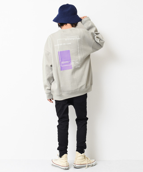 RAT EFFECT（ラットエフェクト）の「【裏起毛】ネオンプリントスーパービッグトレーナー（スウェット・キッズ・チャコールグレー/ライトグレー/ブラック/ベージュ/オフホワイト/カーキ/杢グレー・120/130/140/150/160/170）」の15枚目の写真