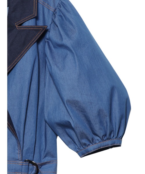 PAMEO POSE オールインワン S インディゴ つなぎ オーバーオール