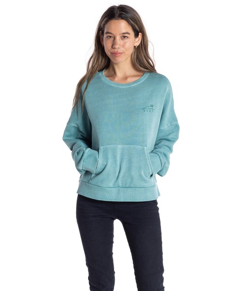 ROXY（ロキシー）の「SUN OVER/ロキシー スウェット トレーナー クロップド ドロップショルダー（スウェット・レディース・ブラウン/ホワイト/グリーン/パープル・SMALL/MEDIUM/LARGE）」の13枚目の写真