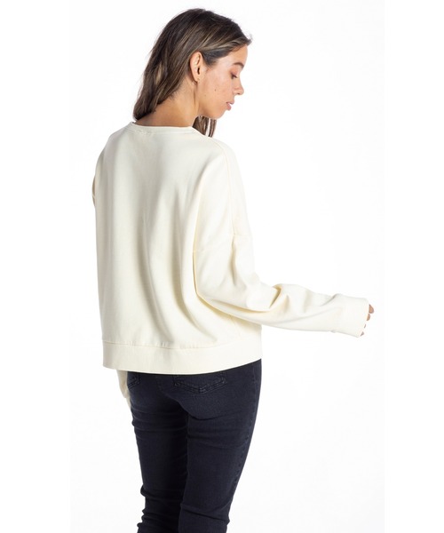 ROXY（ロキシー）の「SUN OVER/ロキシー スウェット トレーナー クロップド ドロップショルダー（スウェット・レディース・ブラウン/ホワイト/グリーン/パープル・SMALL/MEDIUM/LARGE）」の10枚目の写真