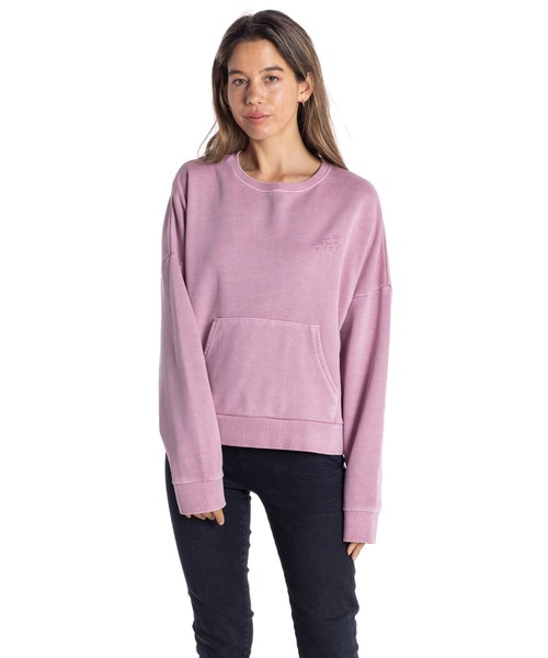 ROXY（ロキシー）の「SUN OVER/ロキシー スウェット トレーナー クロップド ドロップショルダー（スウェット・レディース・ブラウン/ホワイト/グリーン/パープル・SMALL/MEDIUM/LARGE）」の6枚目の写真