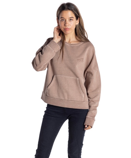 ROXY（ロキシー）の「SUN OVER/ロキシー スウェット トレーナー クロップド ドロップショルダー（スウェット・レディース・ブラウン/ホワイト/グリーン/パープル・SMALL/MEDIUM/LARGE）」の11枚目の写真