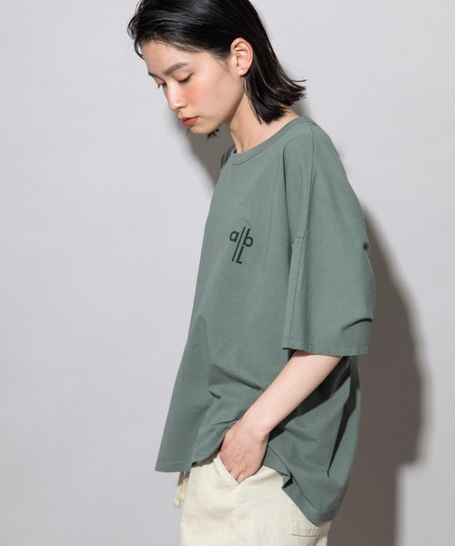 Munich（ミューニック）の「バイオウォッシュコットンジャージー　プリントTシャツ（Tシャツ/カットソー・レディース・ホワイト/ベージュ/カーキ/テラコッタ・FREE）」の4枚目の写真