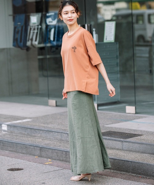 Munich（ミューニック）の「バイオウォッシュコットンジャージー　プリントTシャツ（Tシャツ/カットソー・レディース・ホワイト/ベージュ/カーキ/テラコッタ・FREE）」の10枚目の写真