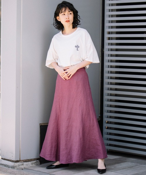 Munich（ミューニック）の「バイオウォッシュコットンジャージー　プリントTシャツ（Tシャツ/カットソー・レディース・ホワイト/ベージュ/カーキ/テラコッタ・FREE）」の17枚目の写真