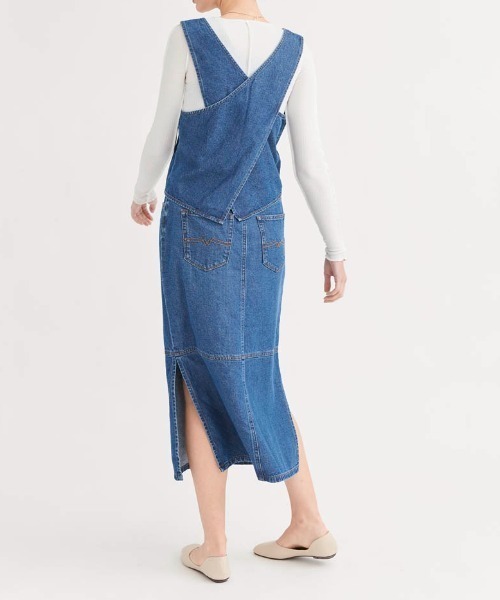 CIMARRON（シマロン）の「《CIMARRON JEANS》DENIM SETUP/デニムセットアップ（ワンピース・レディース・ネイビー/ブルー・M/L）」の2枚目の写真
