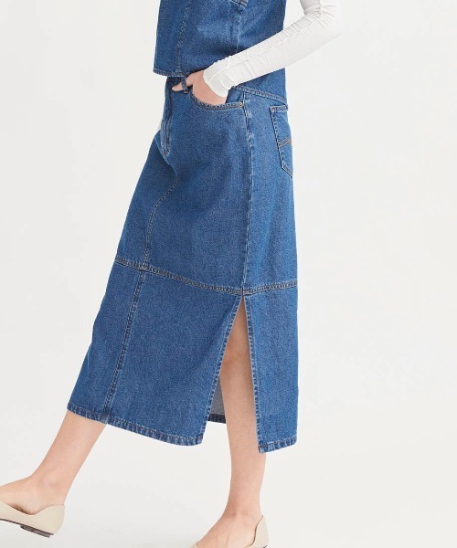 CIMARRON（シマロン）の「《CIMARRON JEANS》DENIM SETUP/デニムセットアップ（ワンピース・レディース・ネイビー/ブルー・M/L）」の3枚目の写真