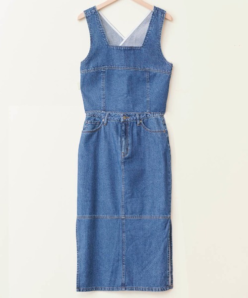CIMARRON（シマロン）の「《CIMARRON JEANS》DENIM SETUP/デニムセットアップ（ワンピース・レディース・ネイビー/ブルー・M/L）」の10枚目の写真