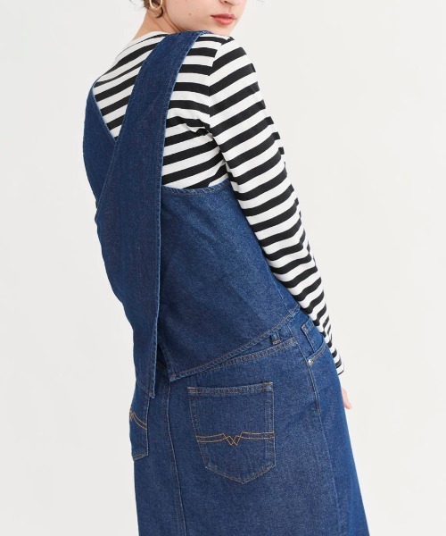 CIMARRON（シマロン）の「《CIMARRON JEANS》DENIM SETUP/デニムセットアップ（ワンピース・レディース・ネイビー/ブルー・M/L）」の6枚目の写真