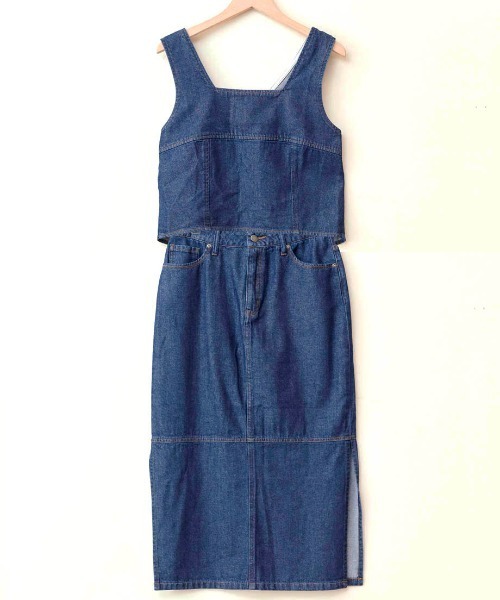 CIMARRON（シマロン）の「《CIMARRON JEANS》DENIM SETUP/デニムセットアップ（ワンピース・レディース・ネイビー/ブルー・M/L）」の7枚目の写真