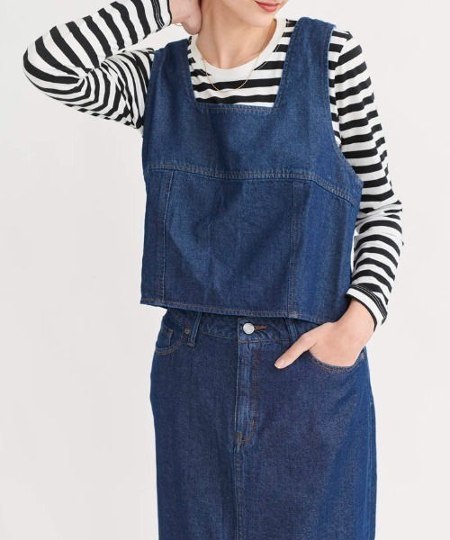 CIMARRON（シマロン）の「《CIMARRON JEANS》DENIM SETUP/デニムセットアップ（ワンピース・レディース・ネイビー/ブルー・M/L）」の15枚目の写真